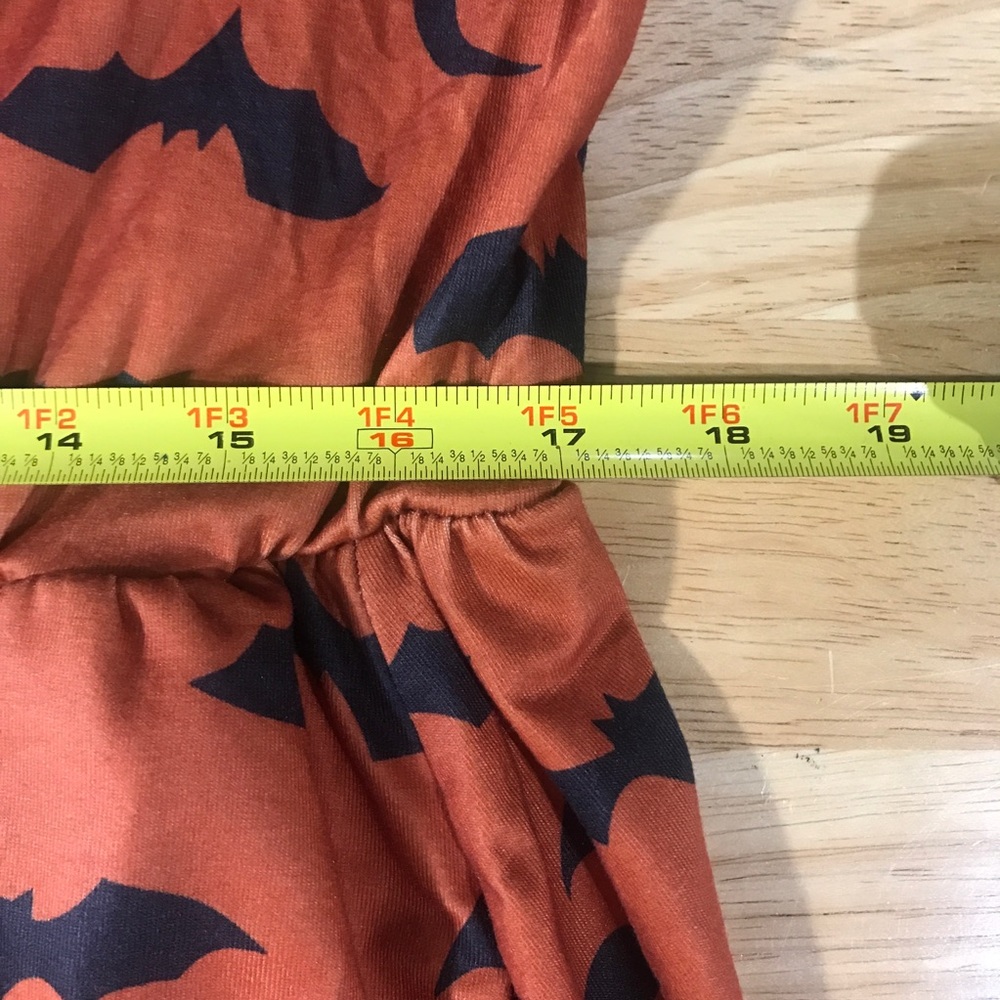 Bloom Chic Women’s 14/16 Large Orange Bat Print Pocket Square Neck Dress New! - Picture 14 of 16